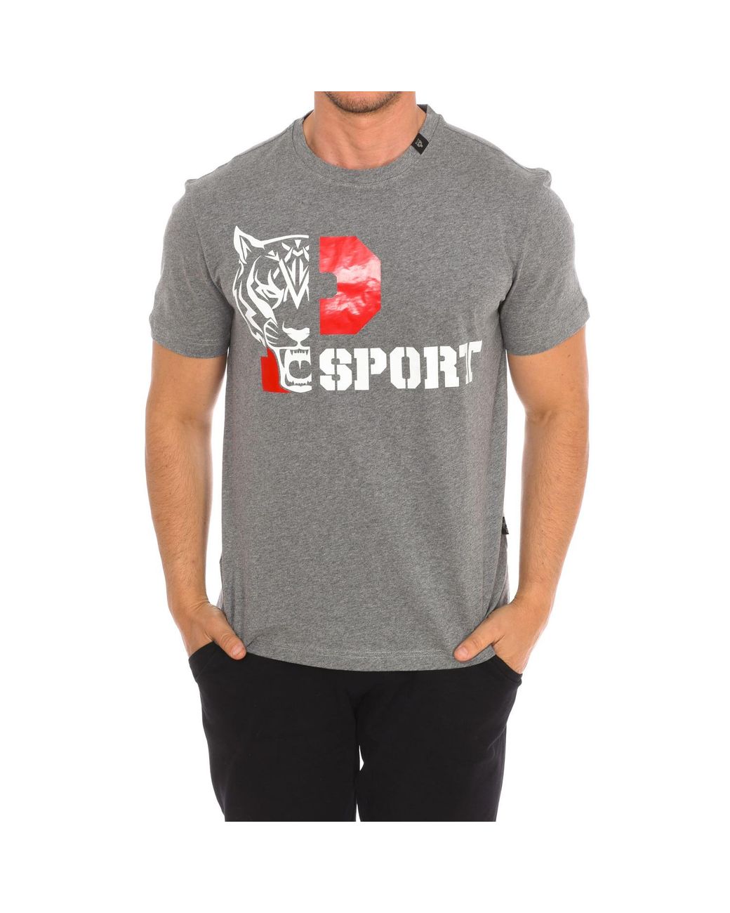 Philipp Plein Gray Tips410 Short Sleeve T-Shirt for men