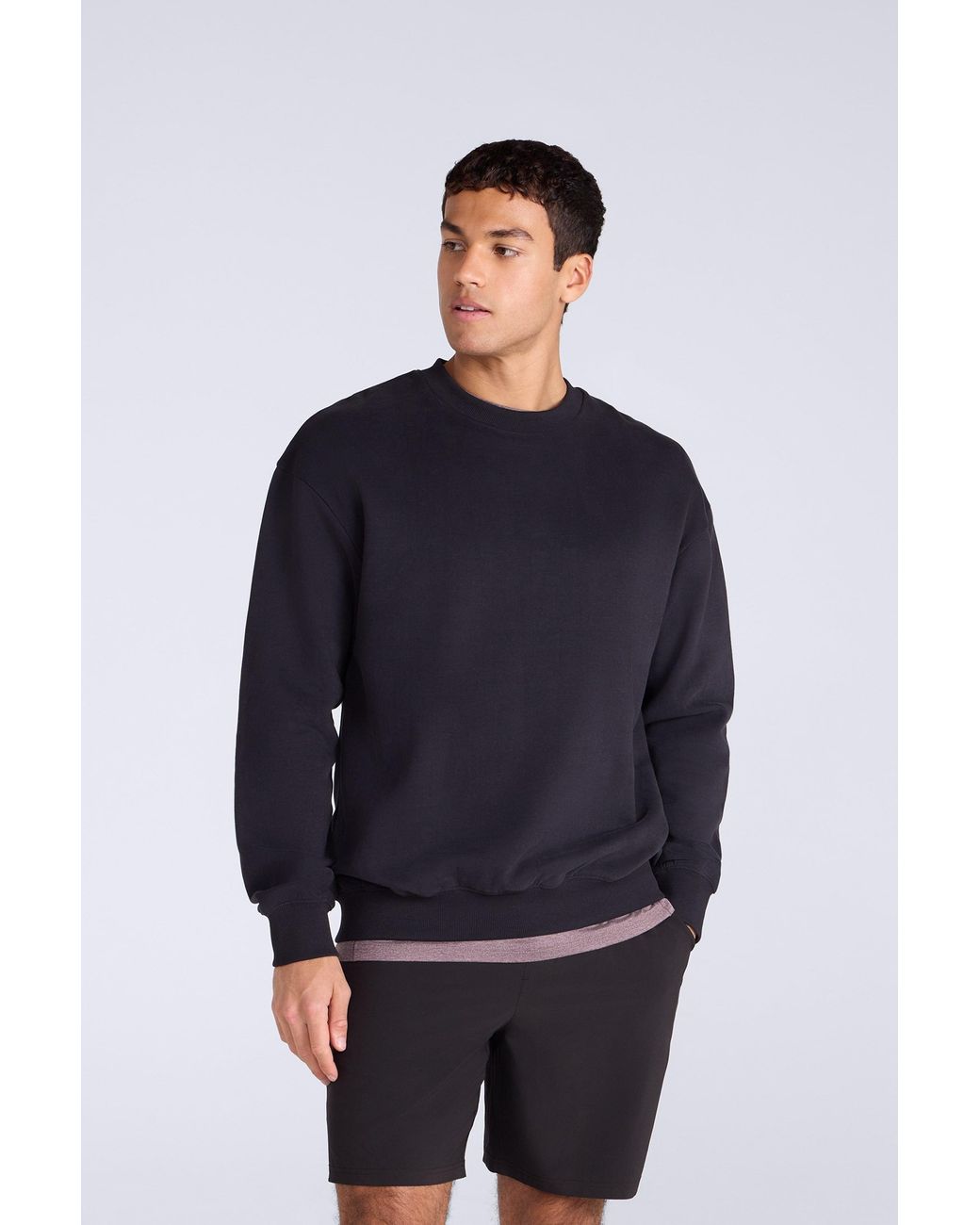 Mountain Warehouse Blue 'Jonah' Drop Shoulder Sweatshirt Casual Lightweight Cotton Pullover Jumper for men