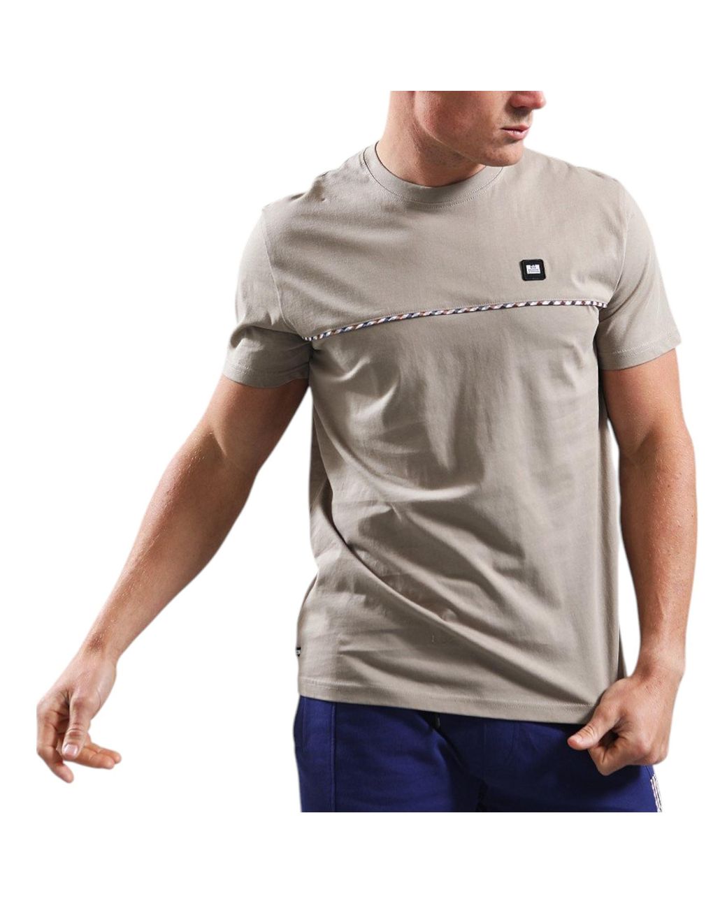 Weekend Offender Gray T Shirts Cefalu Crew Neck Summer Pullover Cotton Top for men