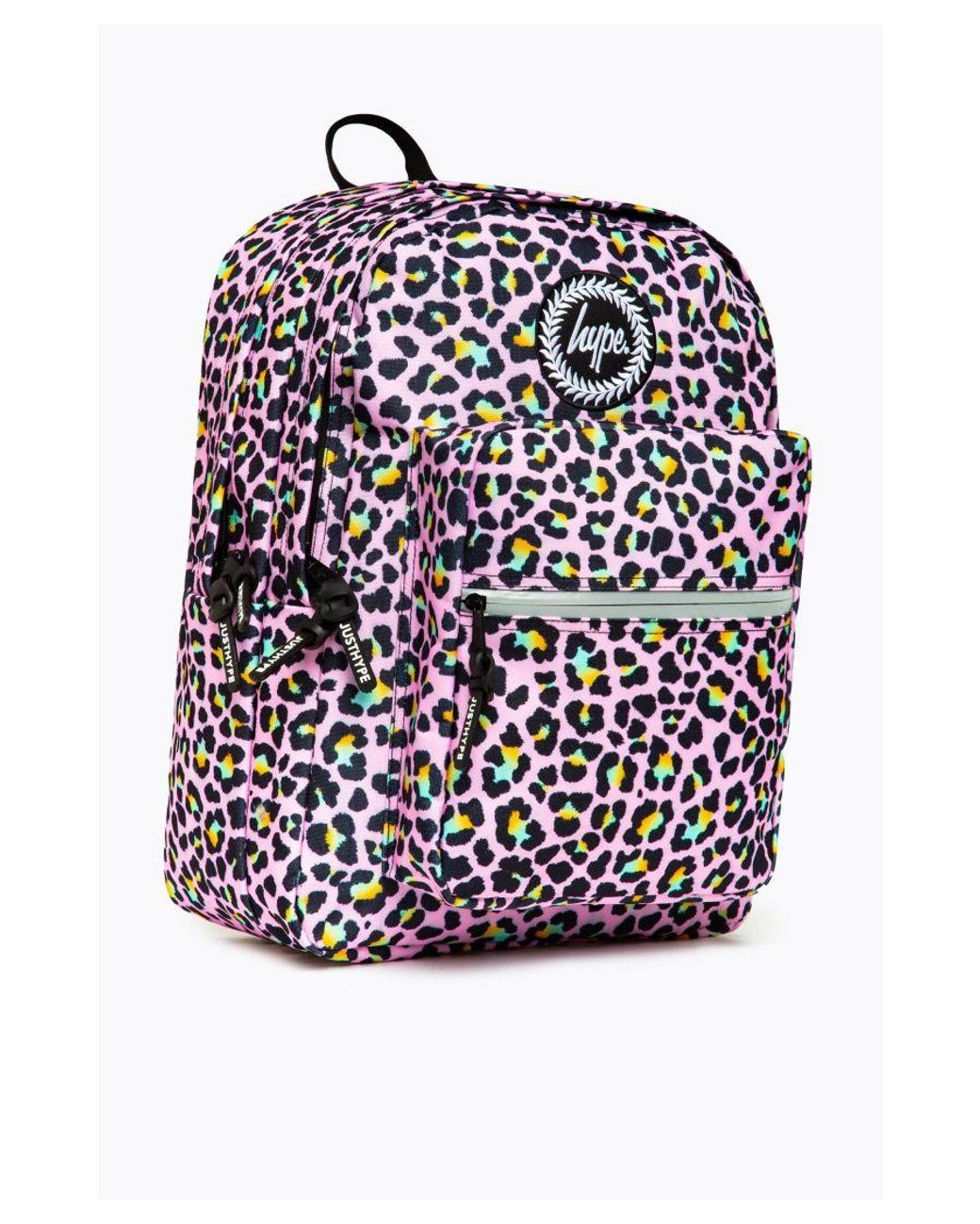 Hype Disco Leopard Utility Backpack in Black | Lyst UK