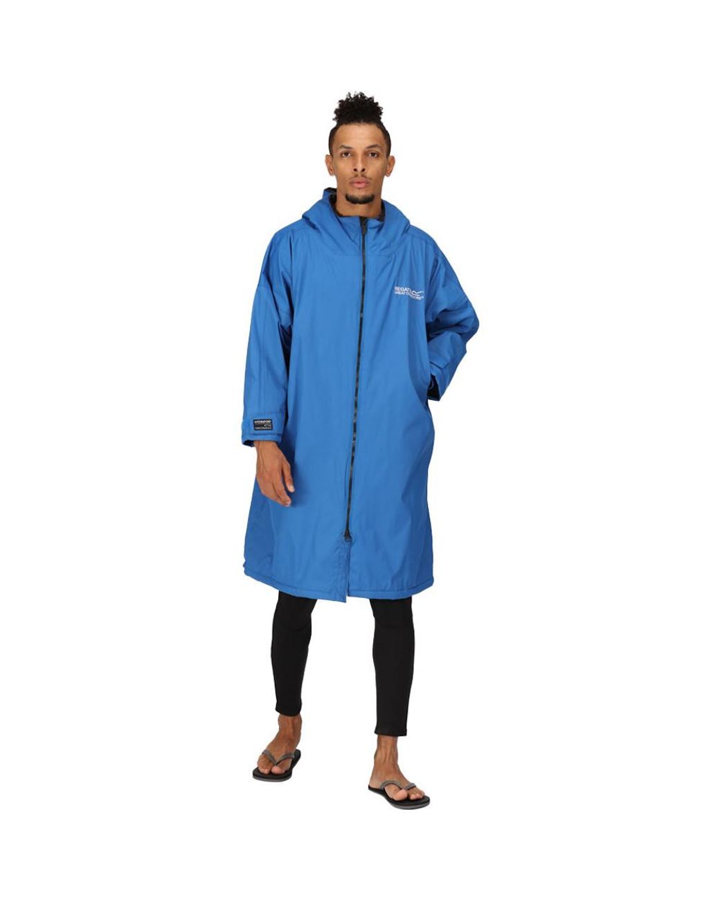 Regatta Blue Adult Waterproof Fleece Lined Robe Jacket for men