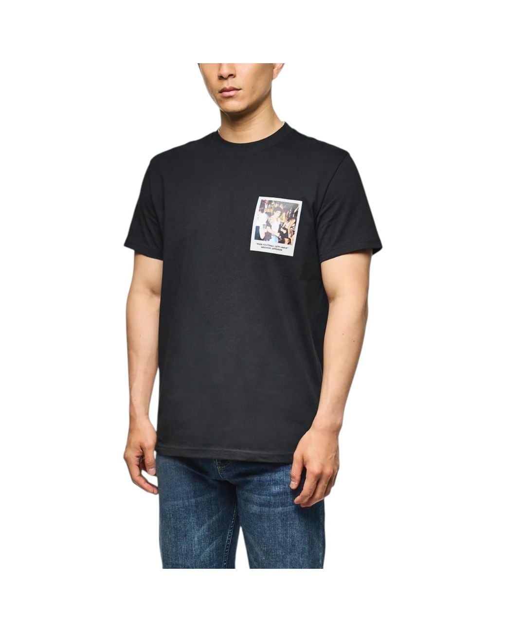 Weekend Offender Black T-Shirt Lets Dance Graphic Comfort Casual Short Sleeve Tee for men