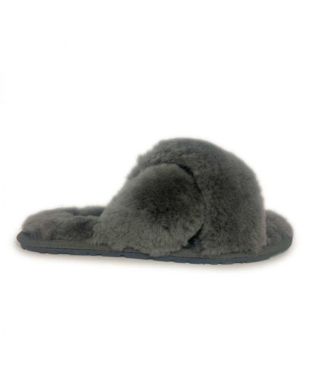 Aus Wooli Black Australia Sheepskin Wool Brighton Slippers