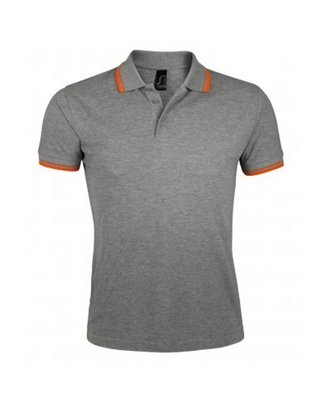 Sol's Gray Pasadena Tipped Short Sleeve Pique Polo Shirt Marl/ for men