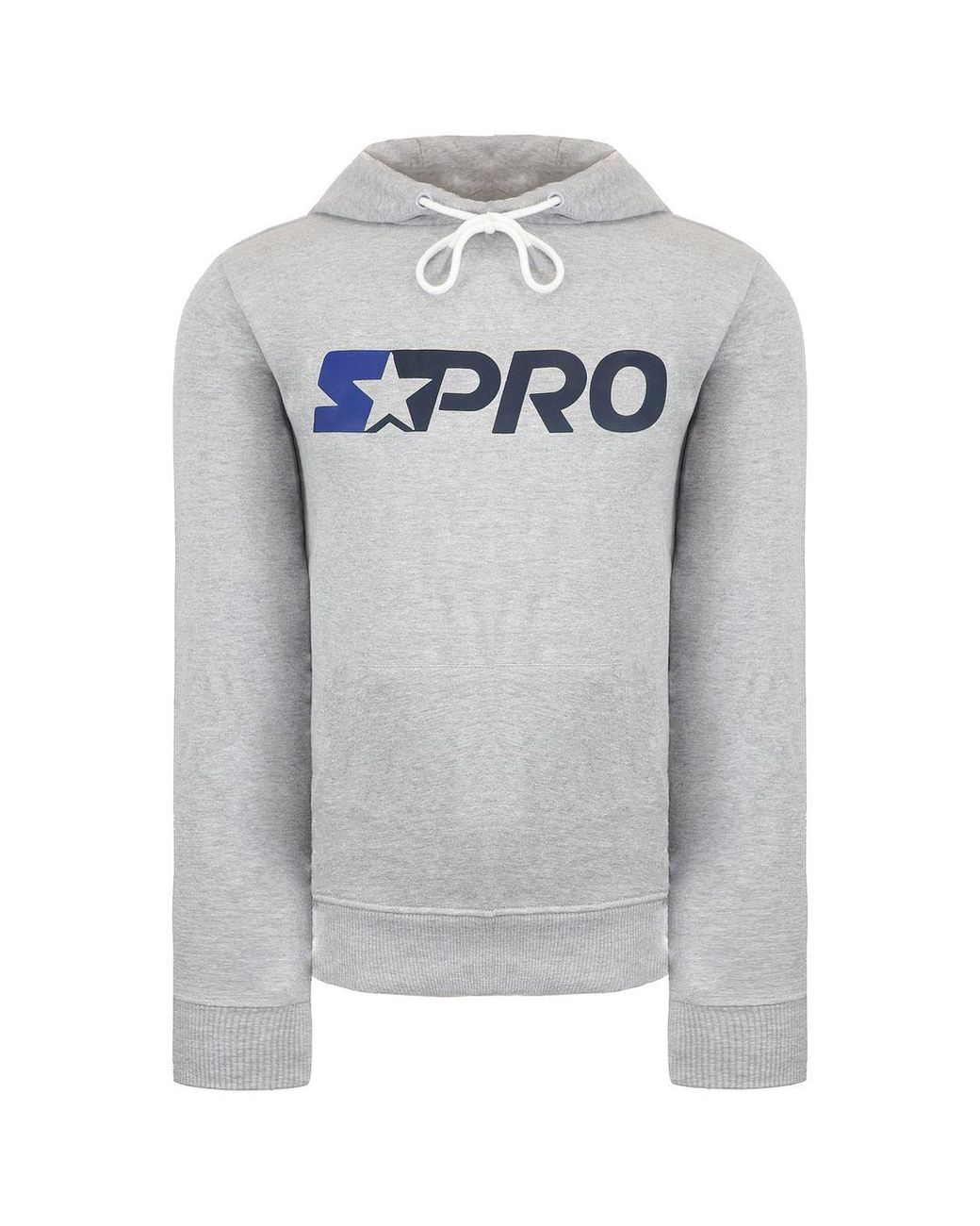 Starter Gray Strive Long Sleeve Pullover Logo Hoodie Cpe00040 Ath Marl Cotton for men