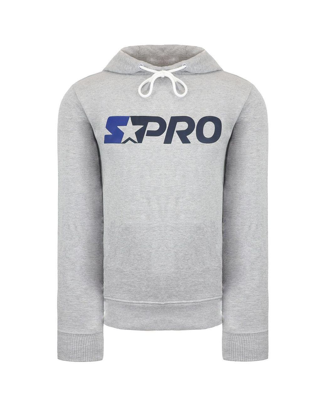 Starter Gray Strive Long Sleeve Pullover Logo Hoodie Cpe00040 Ath Marl Cotton for men