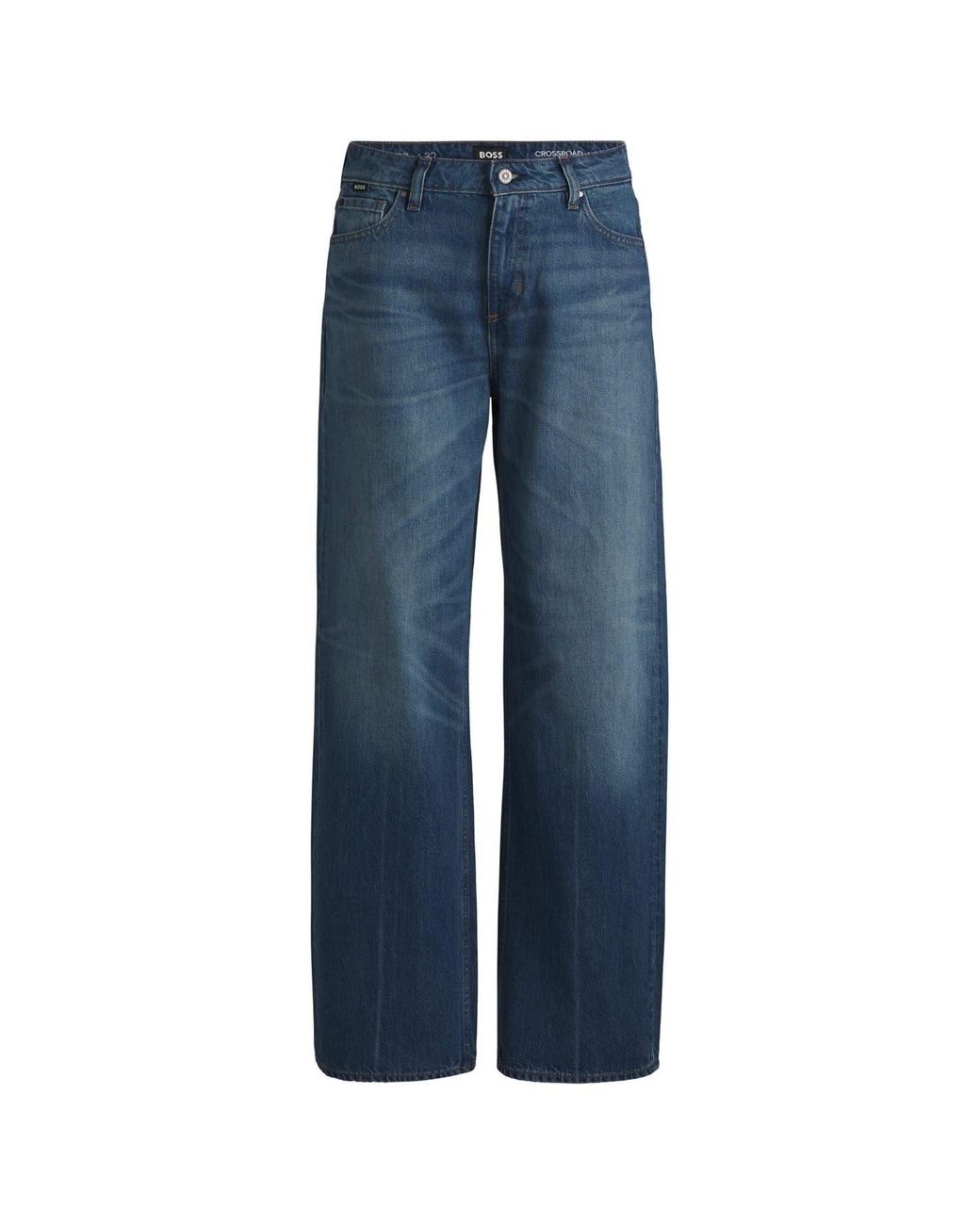 Boss Blue Wide Leg Boyfriend Jeans