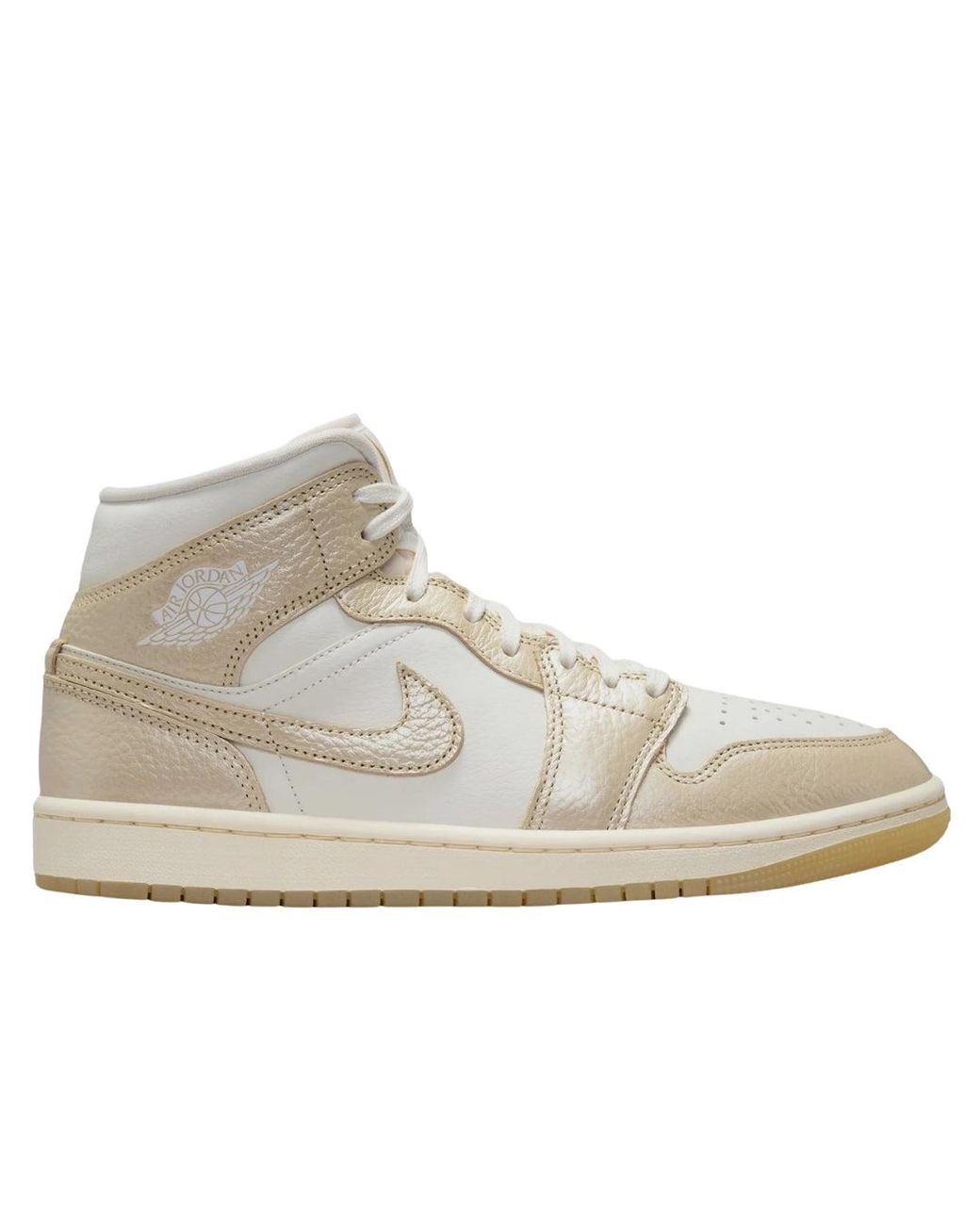 Nike Natural Air Jordan 1 Mid Se Metallic Team Trainers