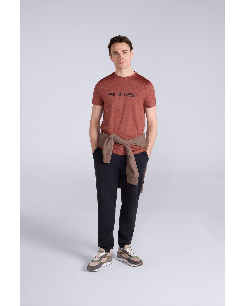 Mountain Warehouse Red 'Latero' Hybrid Logo Swim Tee Sun Protection Quick Dry Swimwear for men