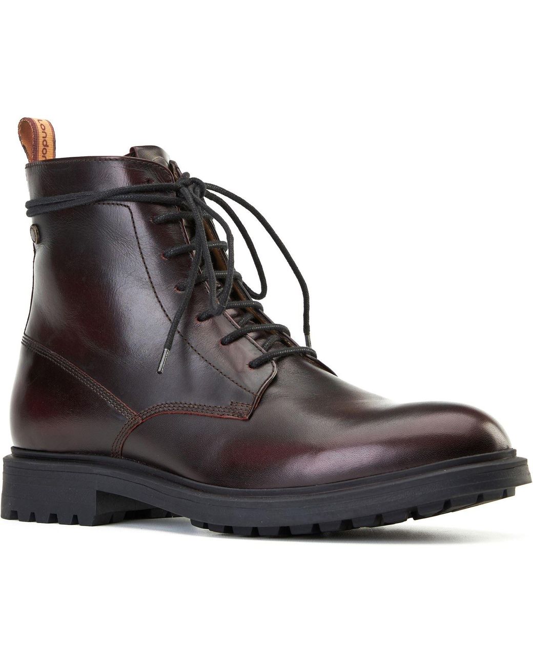 Base London Black Brunel Leather Ankle Boots for men