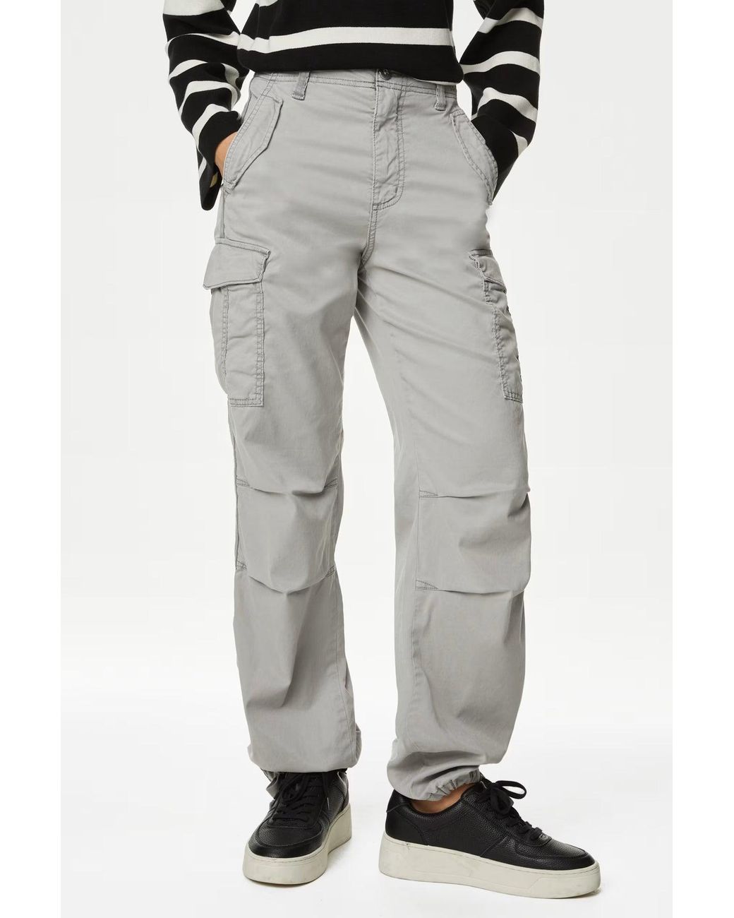 Secret Label Gray Soft Touch Cargo Trousers