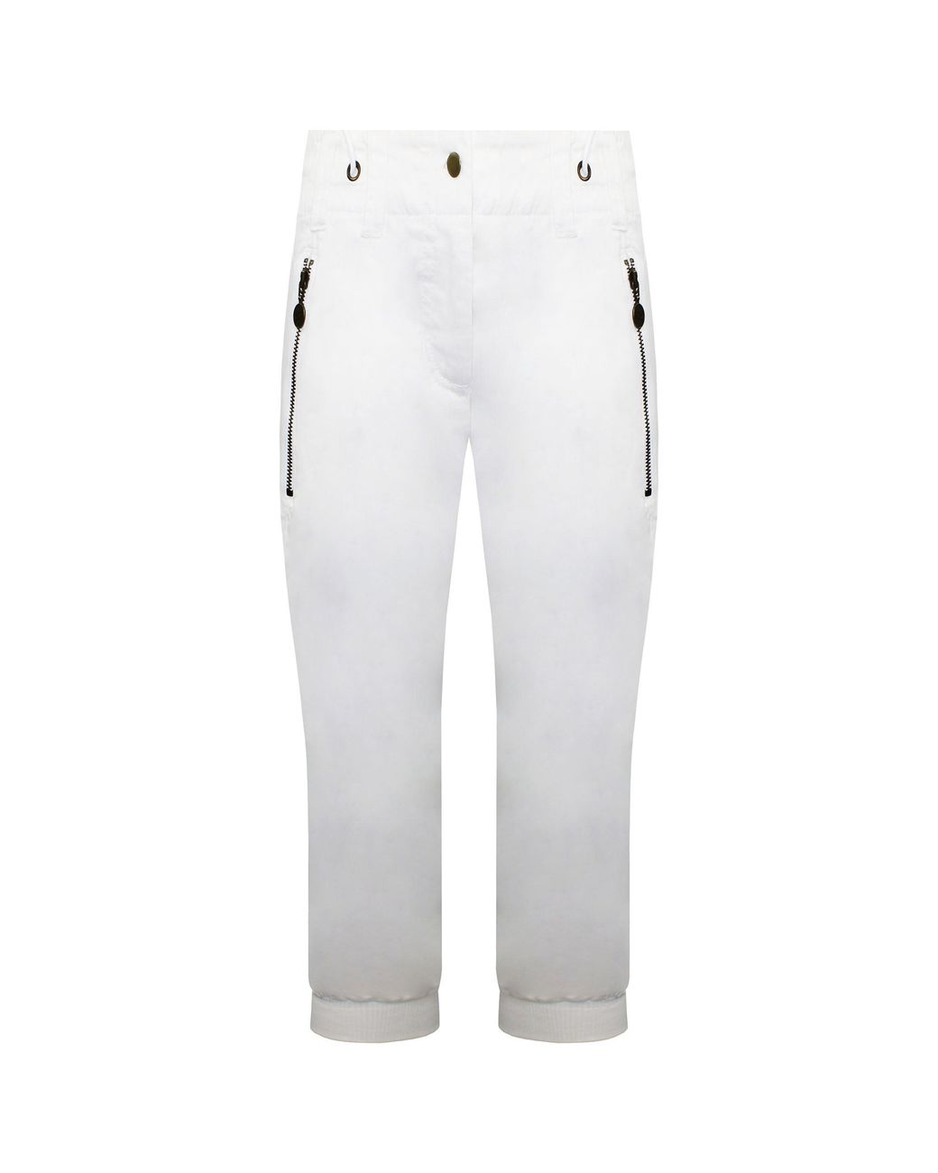 Nike White Cropped Track Pants Cotton