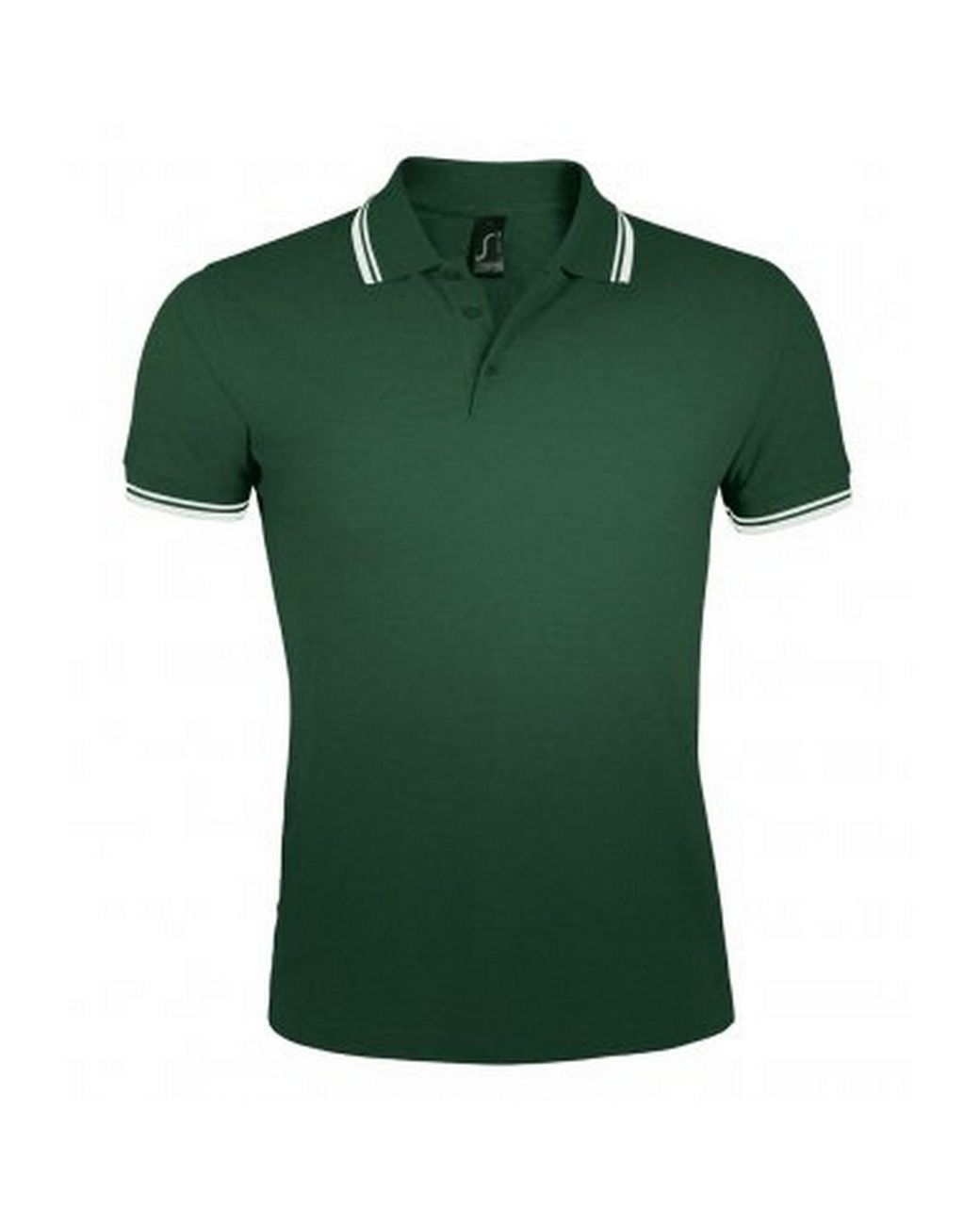 Sol's Green Pasadena Tipped Short Sleeve Pique Polo Shirt (Forest/ for men