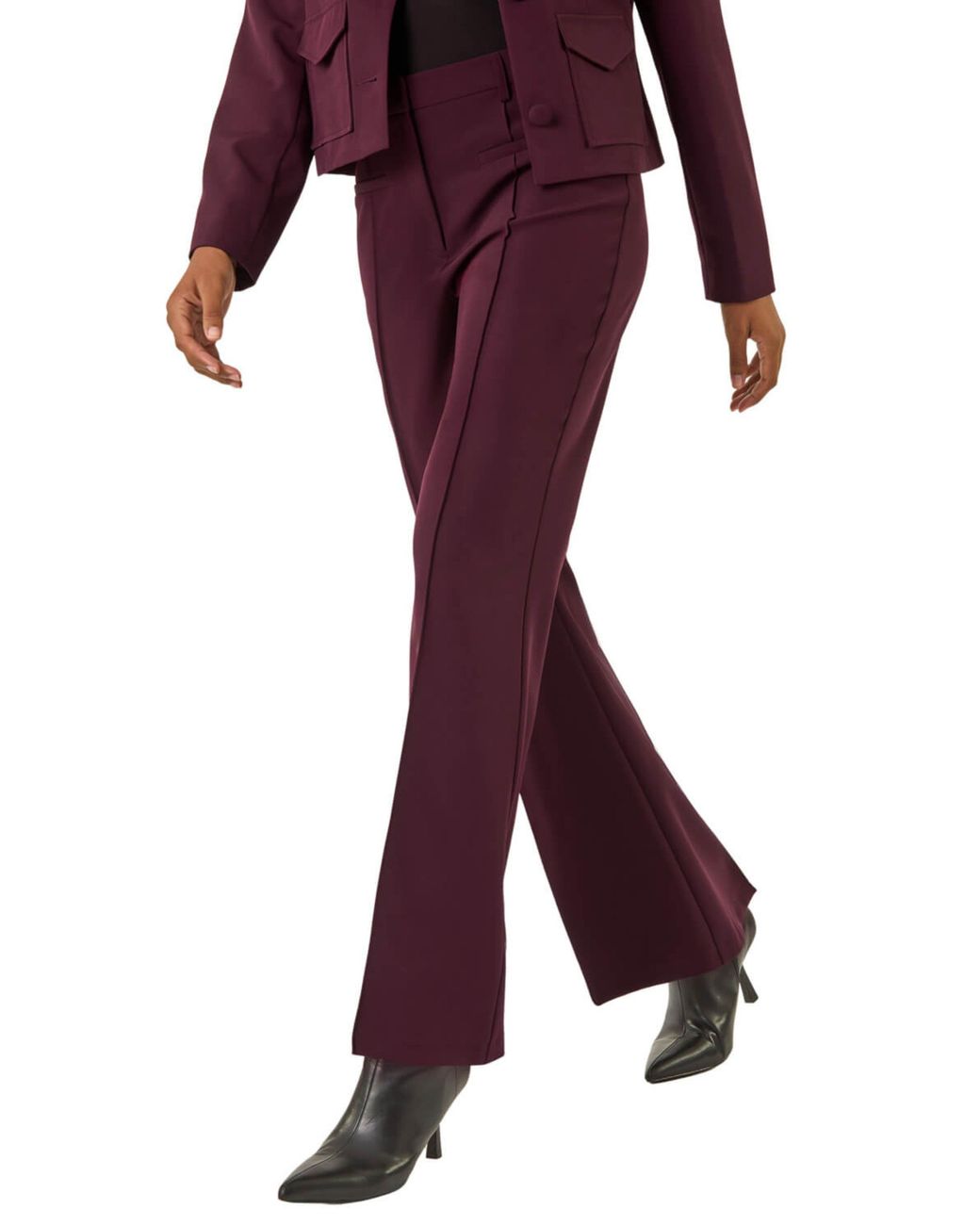Roman Red Jet Pocket Bootleg Trousers