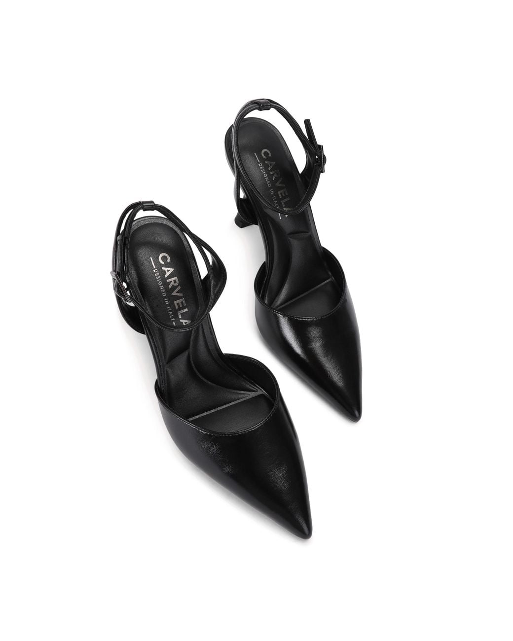 Carvela Kurt Geiger Black Leoni Two Part Court Heels