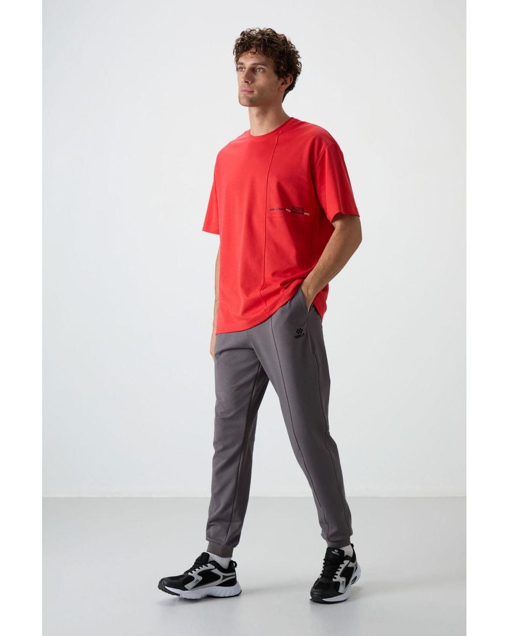TOMMY LIFE Gray Fleece Jogger Sweatpants for men
