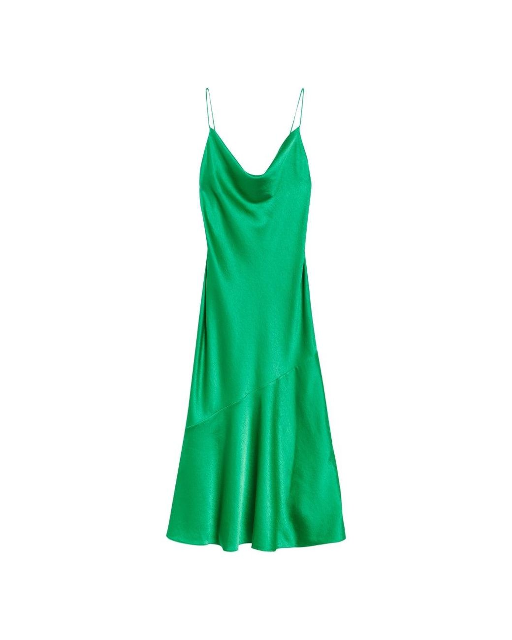 Ted Baker Green Tunca Satin Cowl Neck Evening Midi Dress
