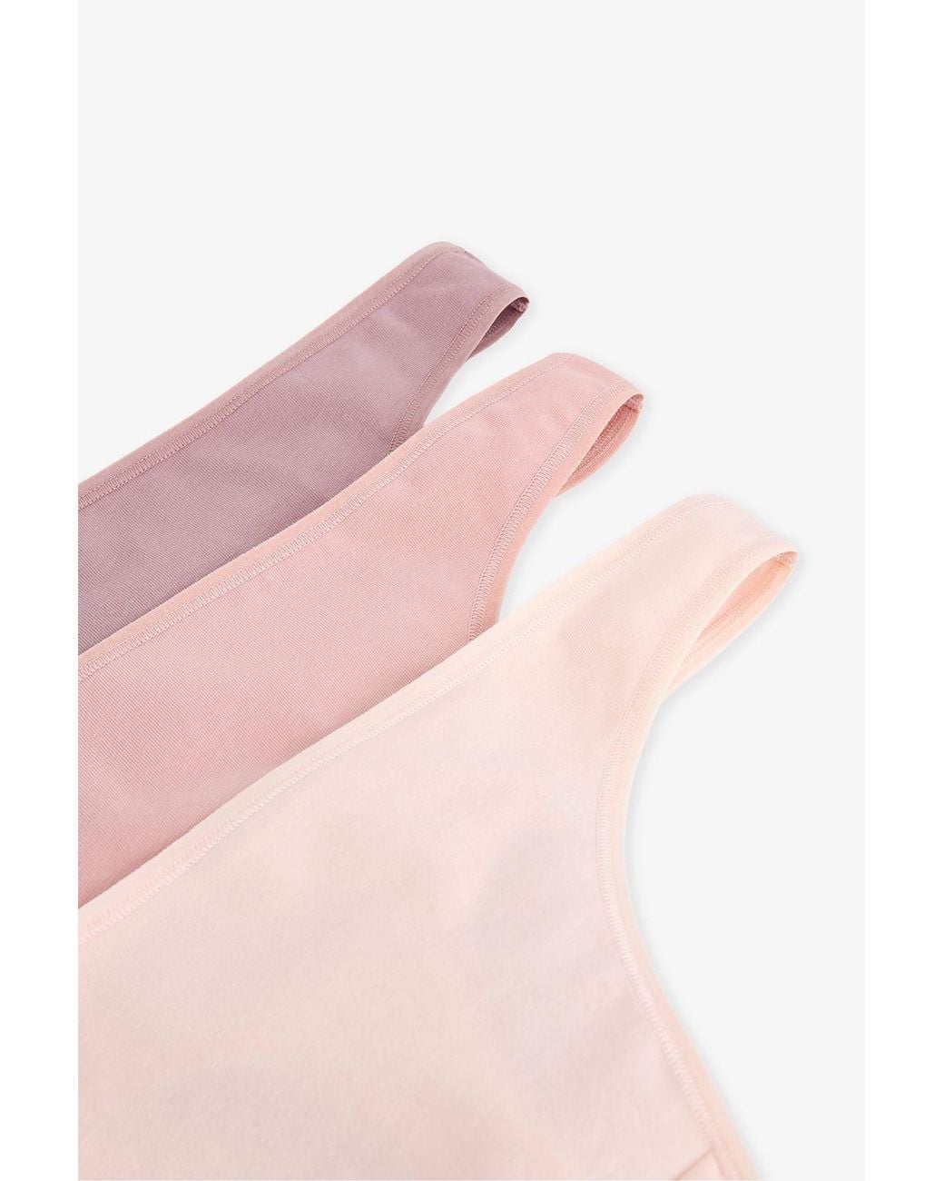 Penti Pink 3-Pack Cotton Elastane Mid-Waist Thong