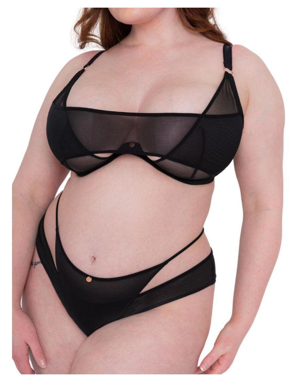 Curvy Kate Black Peep Show Deep Plunge Bra