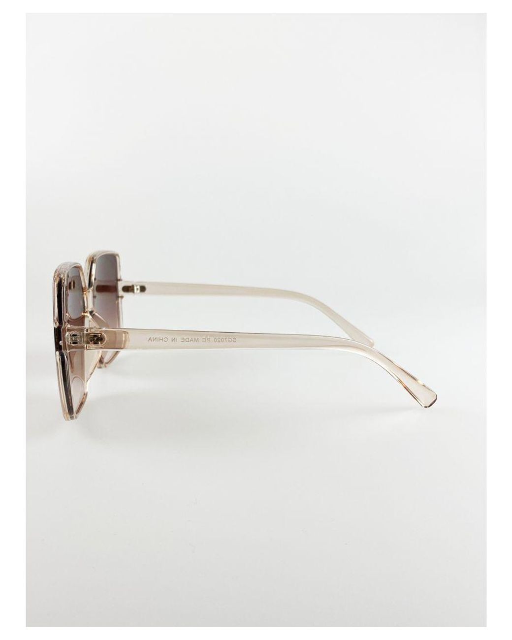 SVNX Brown Oversized Square Sunglasses