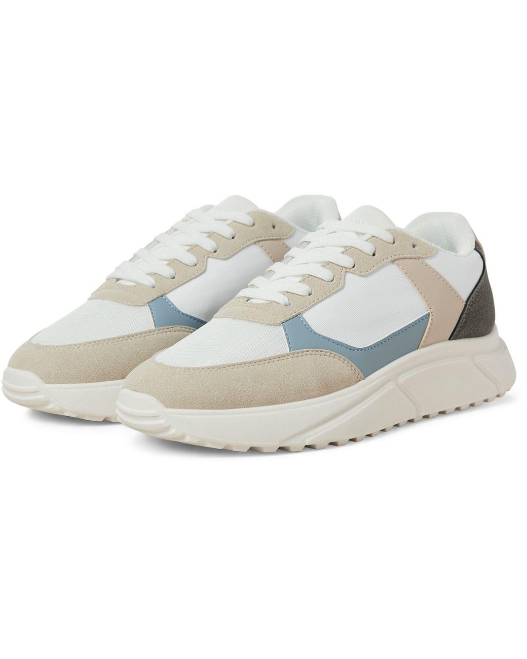 Jack & Jones Metallic Aspire Runner Synthetic Moonbeam/Citadel Trainers for men