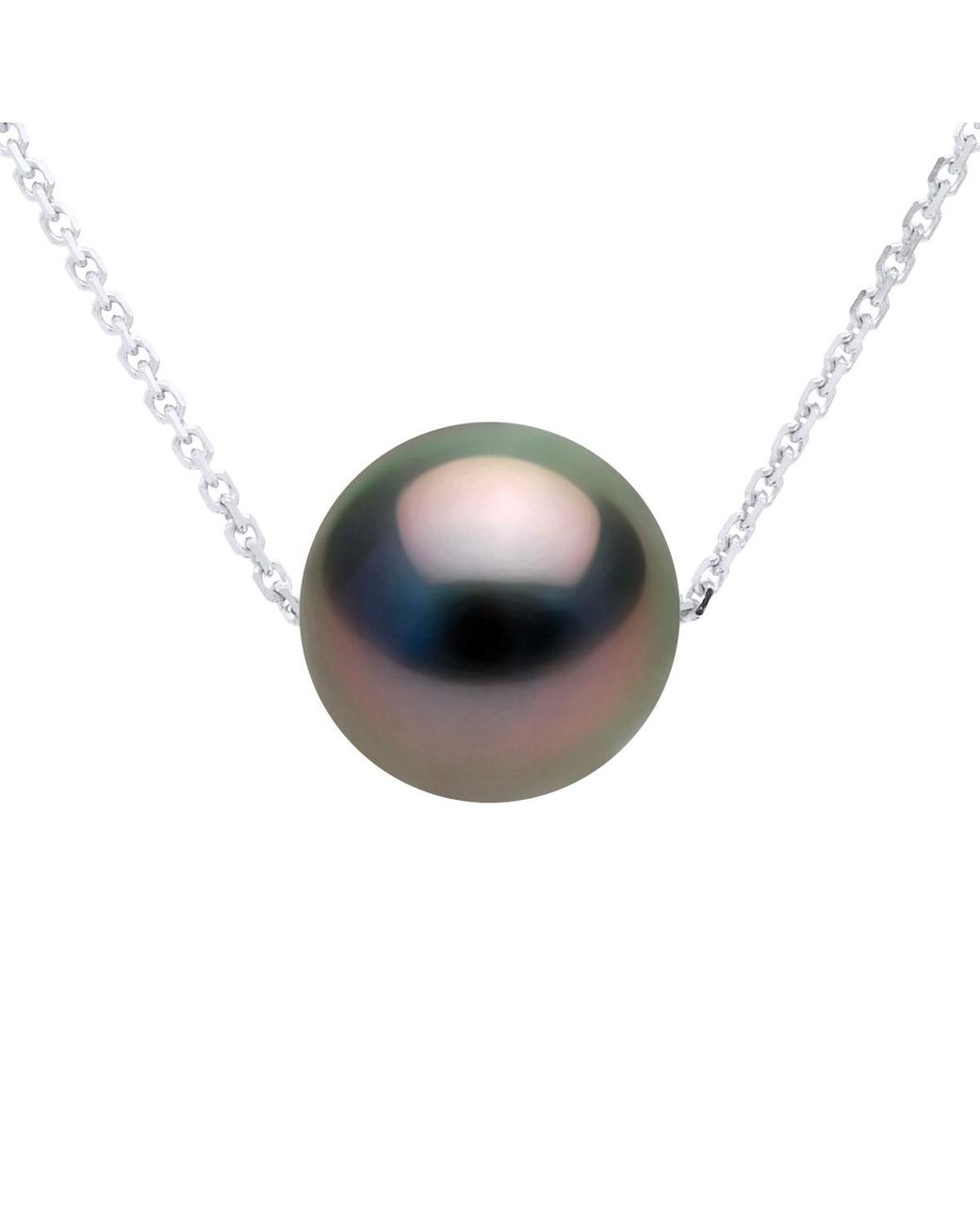 Ateliers Saint Germain Blue Necklace Real Cultured Tahiti Pearl Passing Through Round 8-9 Mm