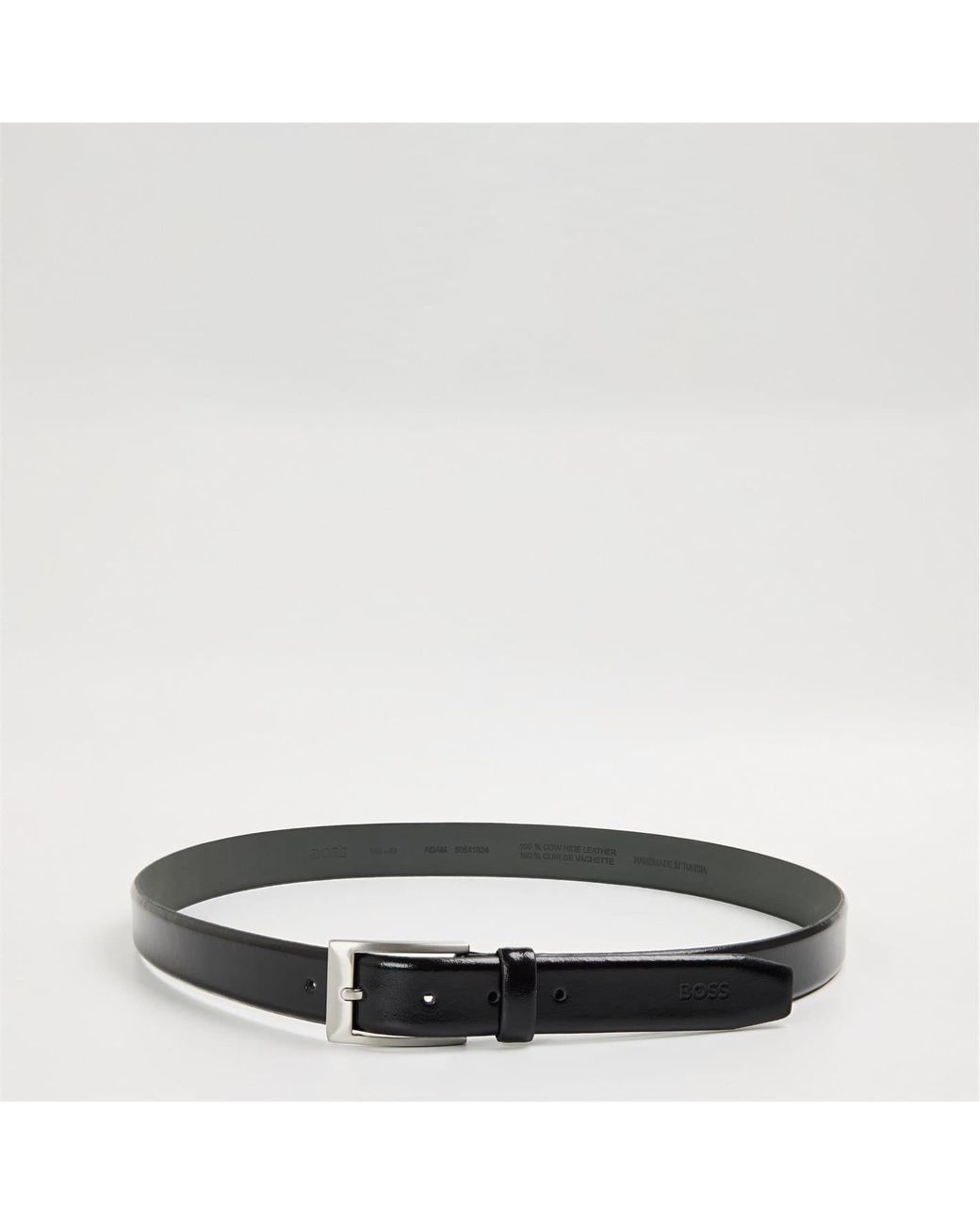 Boss Black Accessories Leather Belt With Metal Buckle for men