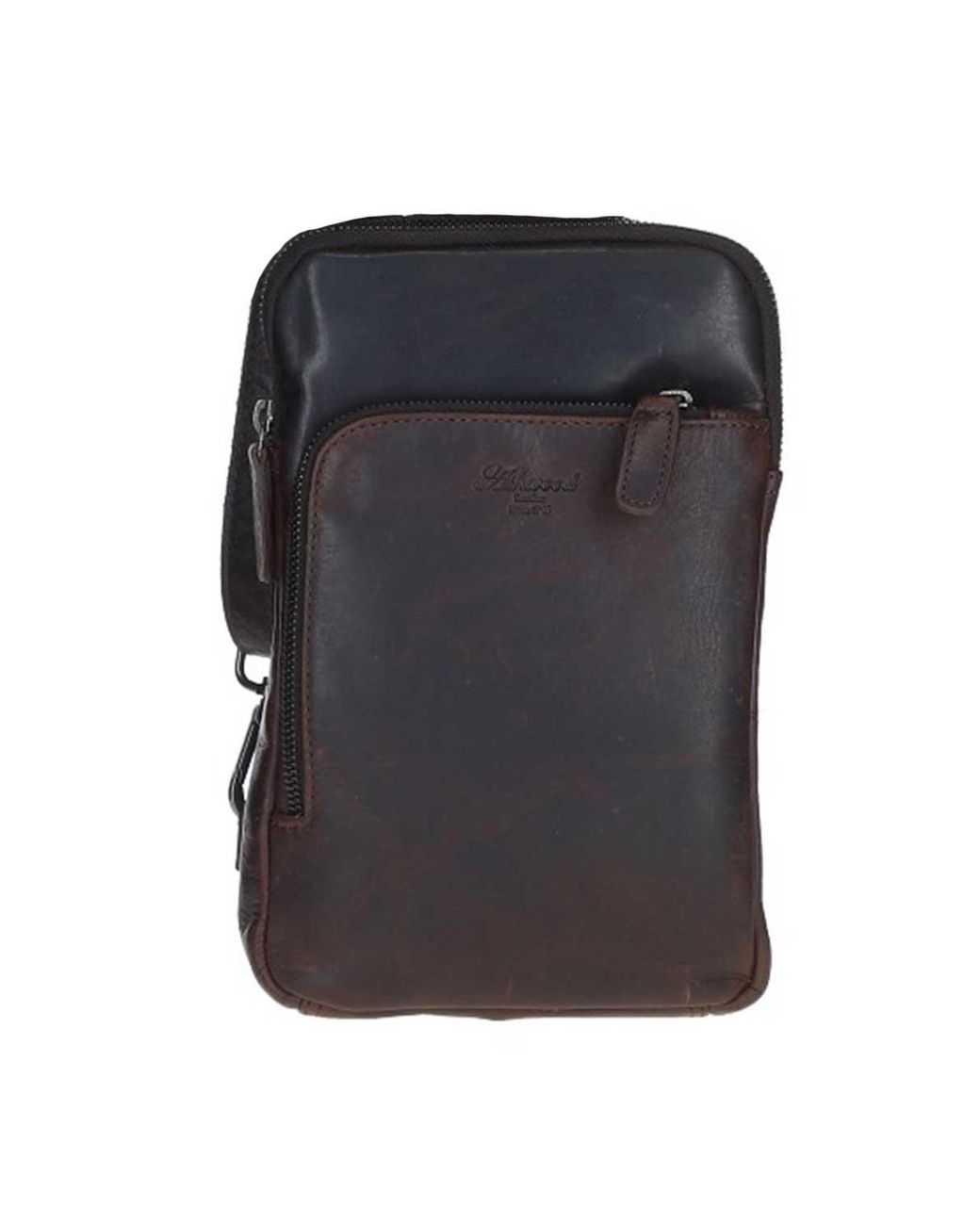 Ashwood Leather Black Crossbody Sling Bag for men