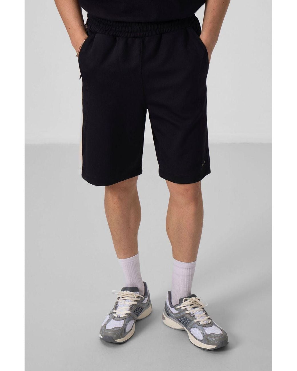 TOMMY LIFE Blue Oversized Cotton-Blend Knit Shorts for men