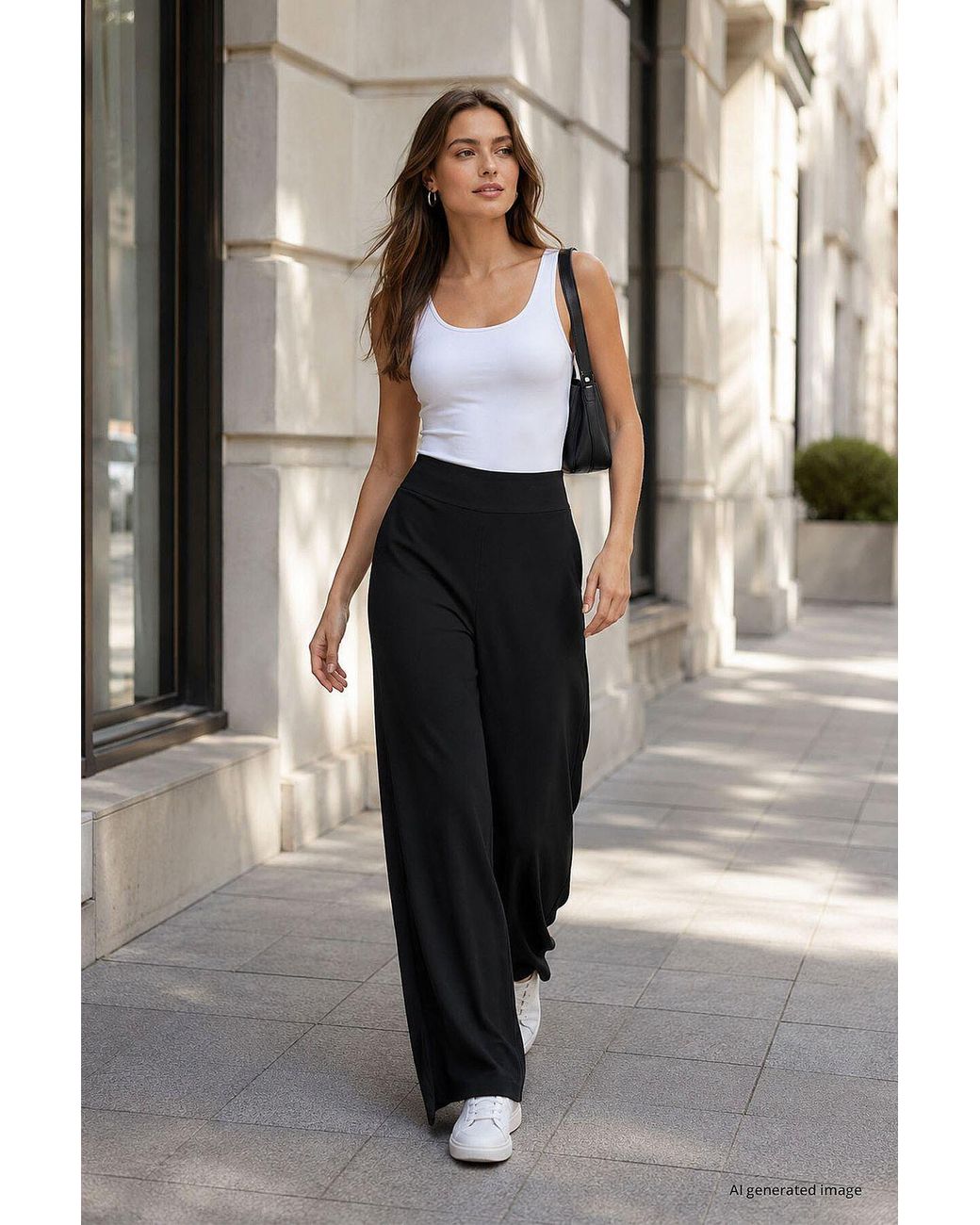 TOMMY LIFE Black Viscose Blend Sweatpants