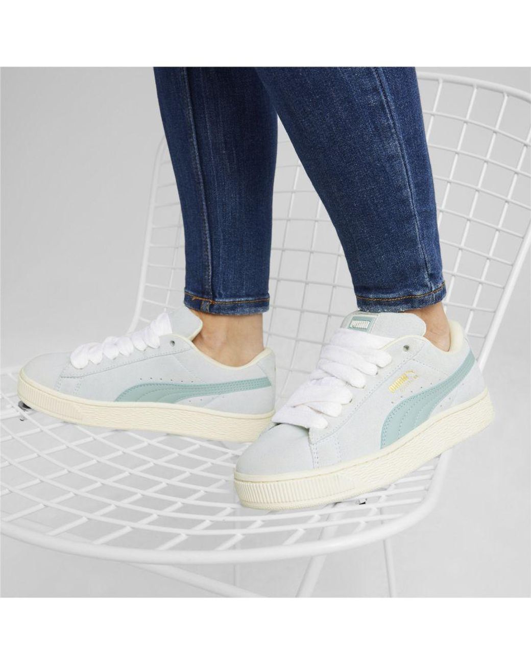 PUMA Blue Suede XL Leather Sneakers