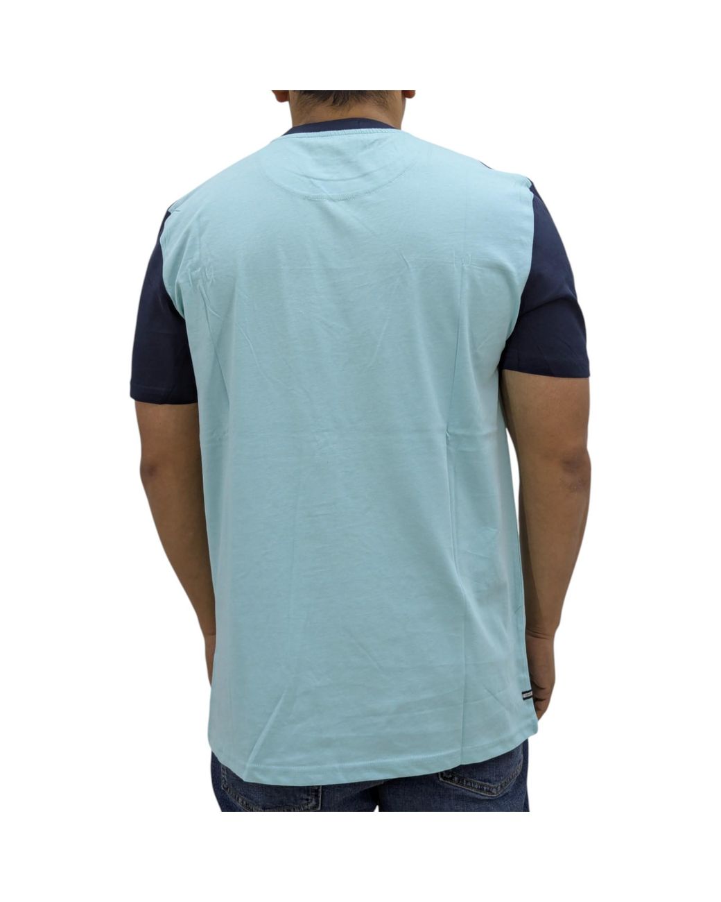 Weekend Offender Blue T Shirt Studio 54 Crew Neck Short Sleeve Casual Cotton Top for men