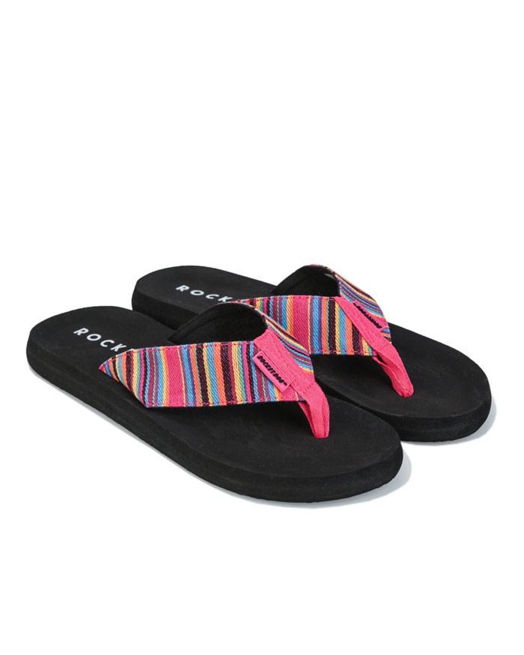 Rocket Dog Red Adios Aloe Flip Flops Uk 3In Textile