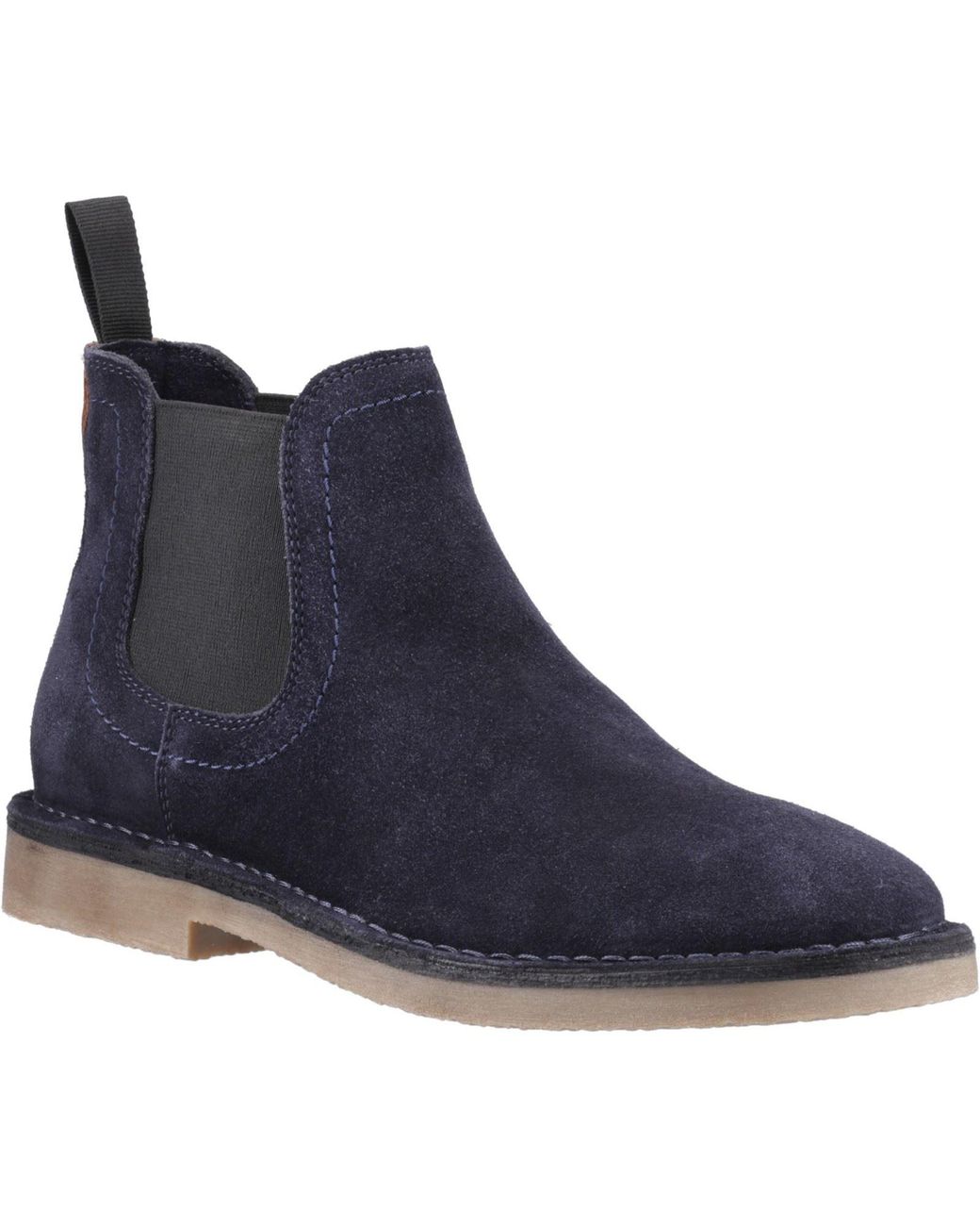 Hush Puppies Blue Shaun Suede Boots for men