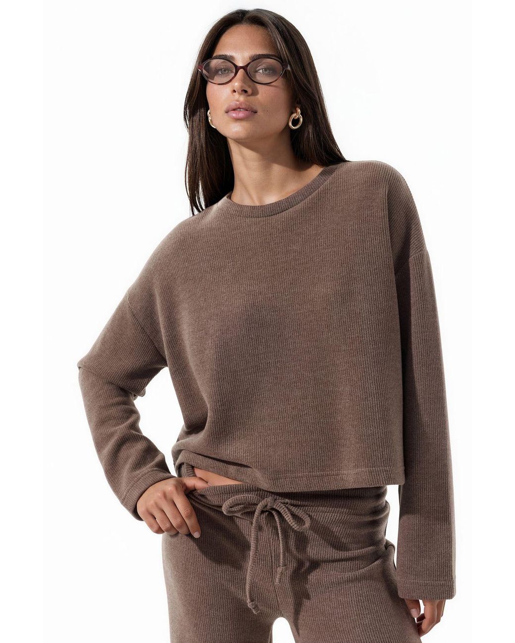 Busem Brown Cotton-Blend Sweater