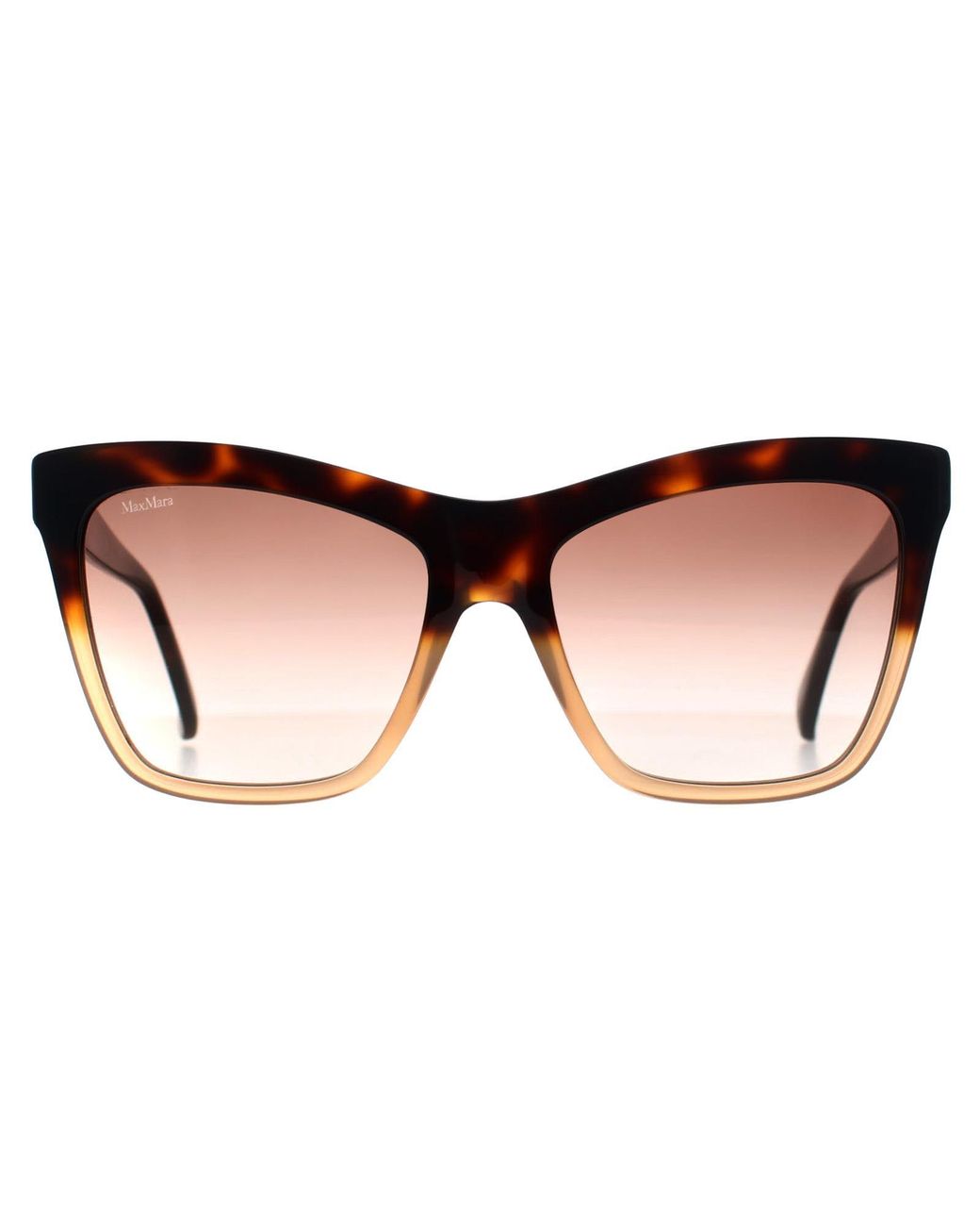 Max Mara Brown Cat Eye Havana Fade Gradient Mm0008 Logo2