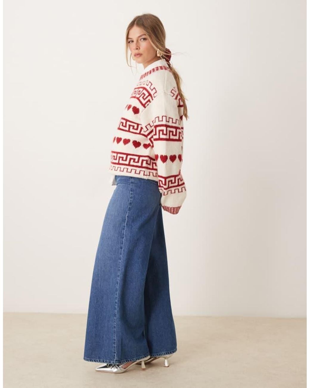 Nobody's Child Blue Palazzo Wide Leg Jeans