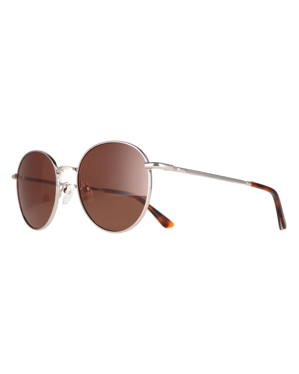 Calvin Klein Brown Round Dark Ck21127S Metal