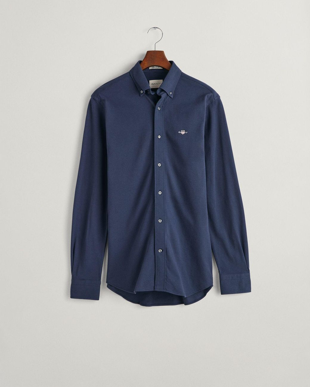 Gant Blue Regular Jersey Pique Shirt for men