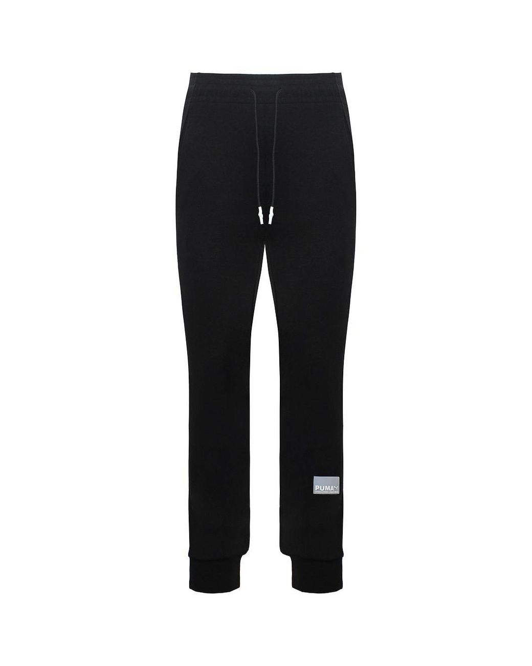 PUMA Black Avenair Cuff Track Pants Cotton for men
