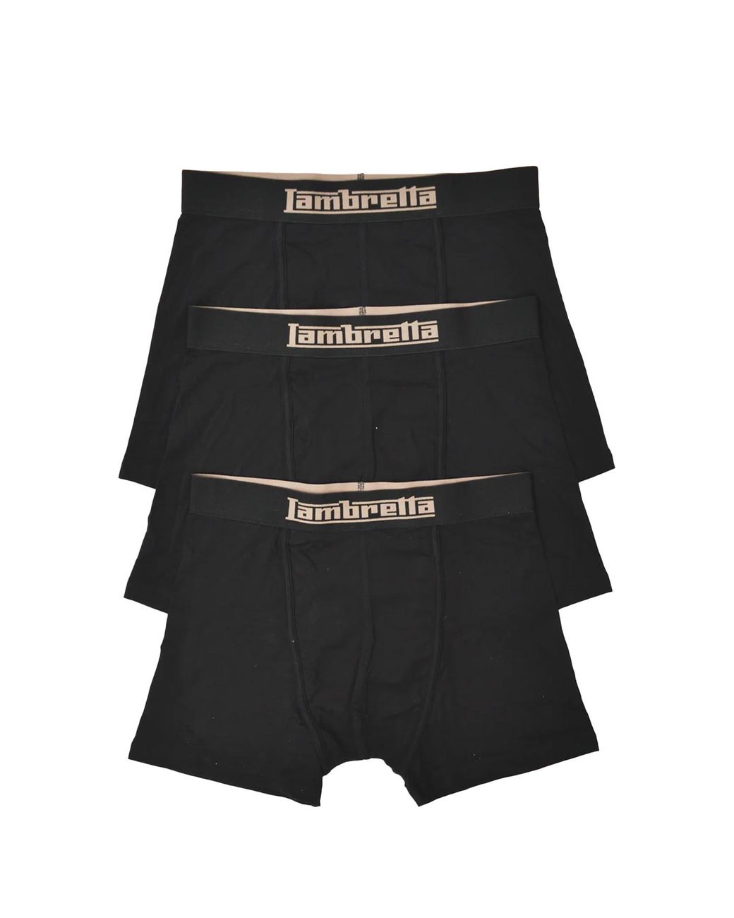 Lambretta Black Essential Boxer Shorts (Pack Of 3) for men
