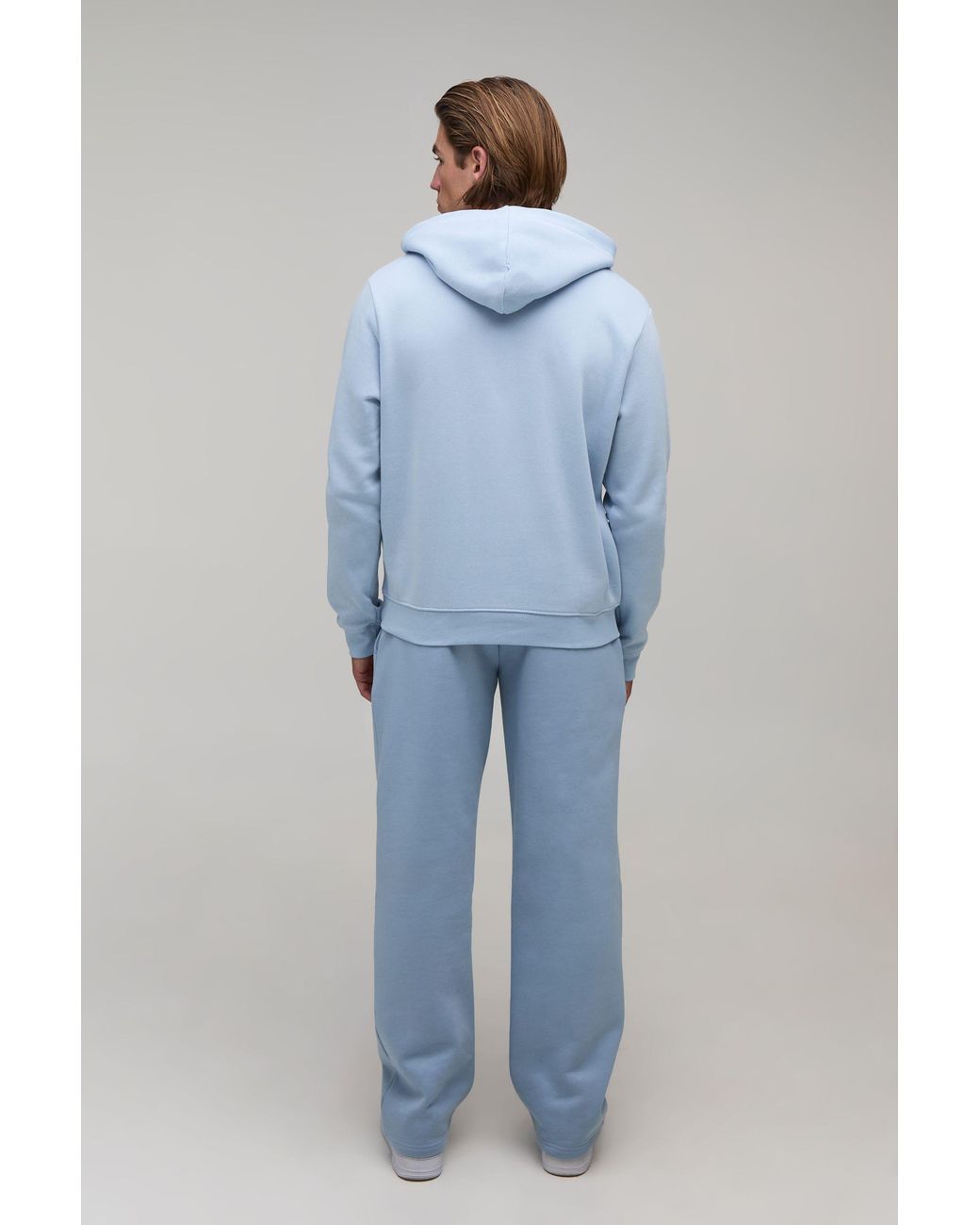 BoohooMAN Blue Essential Regular Fit Over The Head Hoodie for men