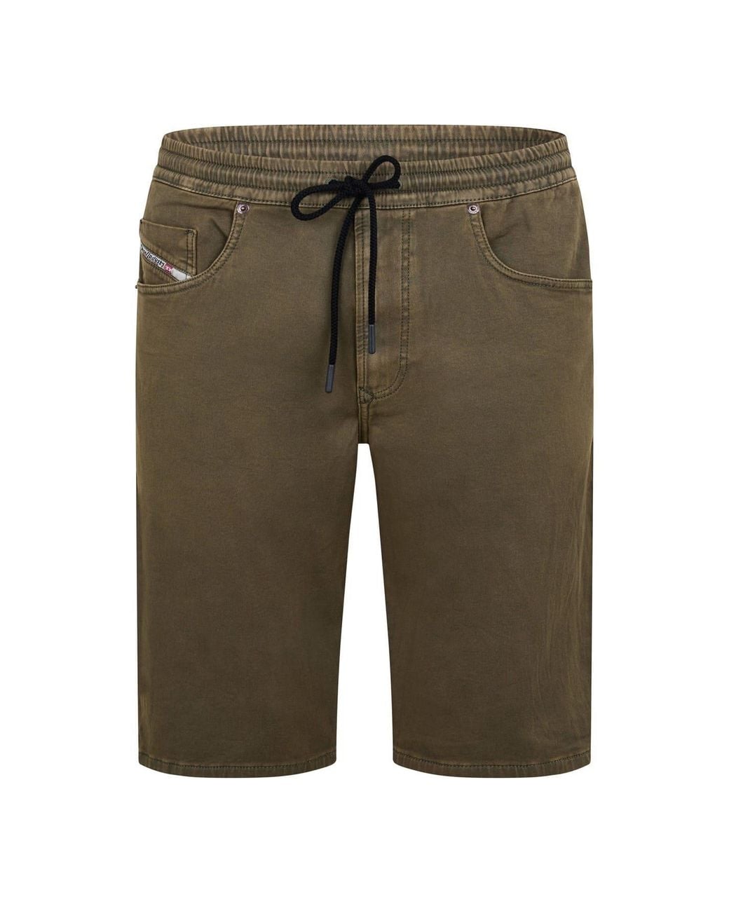 DIESEL Green Krly Clzncn Sweat Shorts With Elasticated Waistband for men