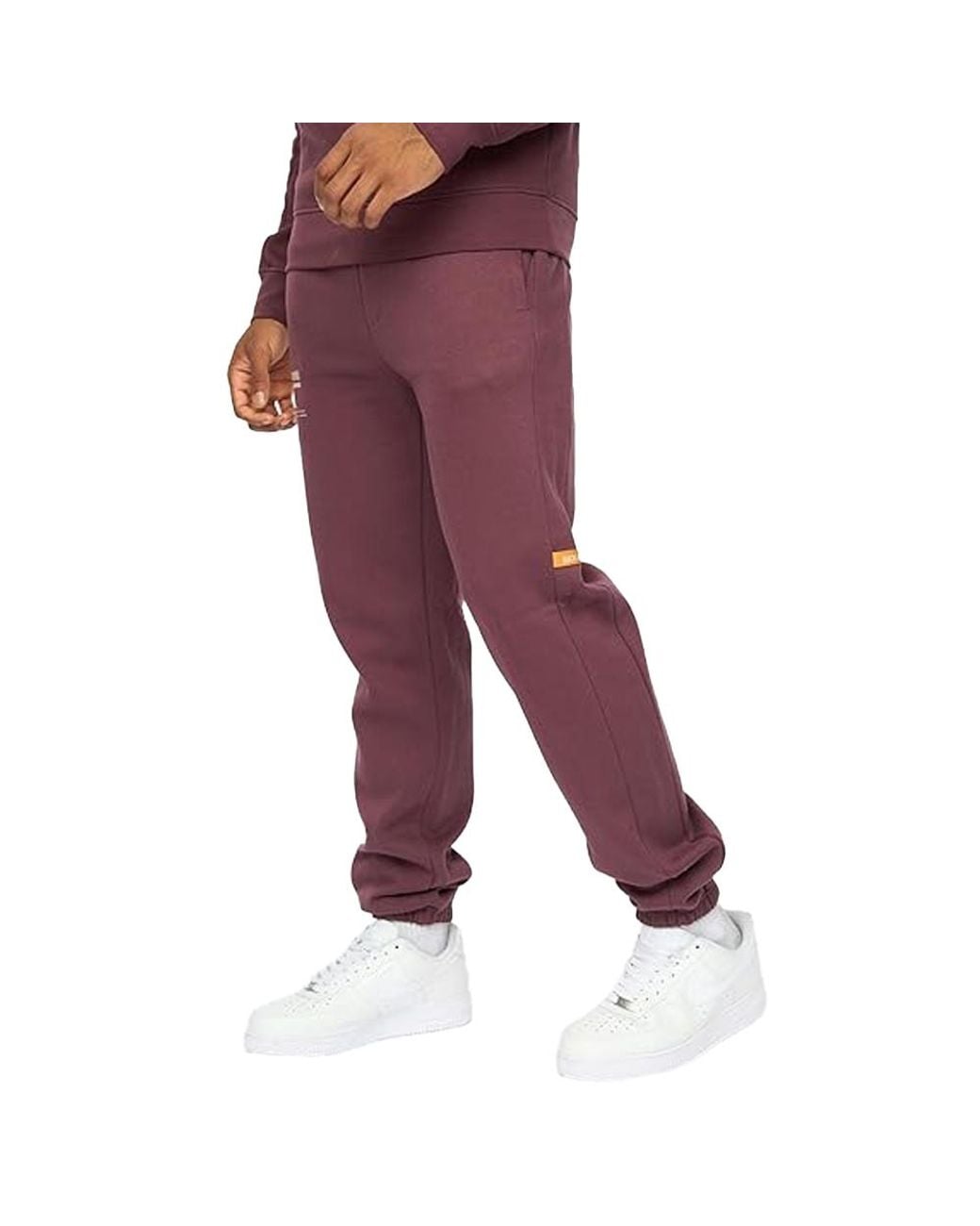 Duck and Cover Red Applewold Jogging Bottoms (Raisin) for men
