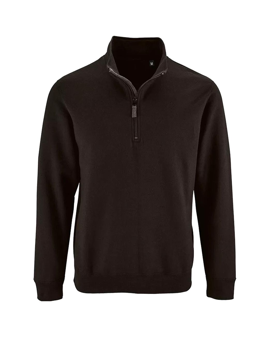 Sol's Black Stan Contrast Zip Neck Sweatshirt for men