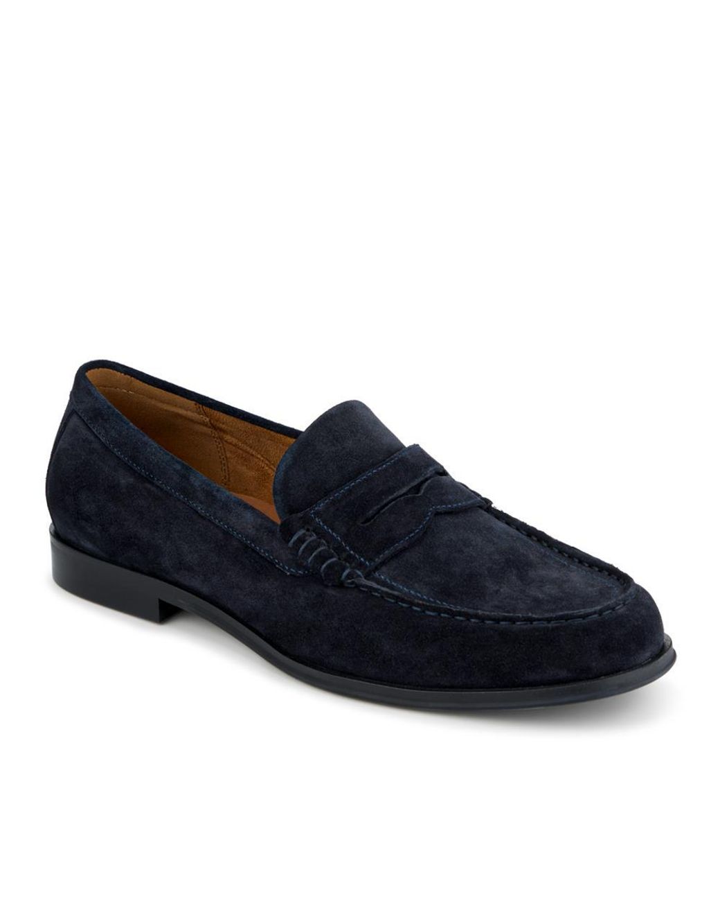 Jones Bootmaker Blue Quadir Slip On Leather Penny Loafers for men