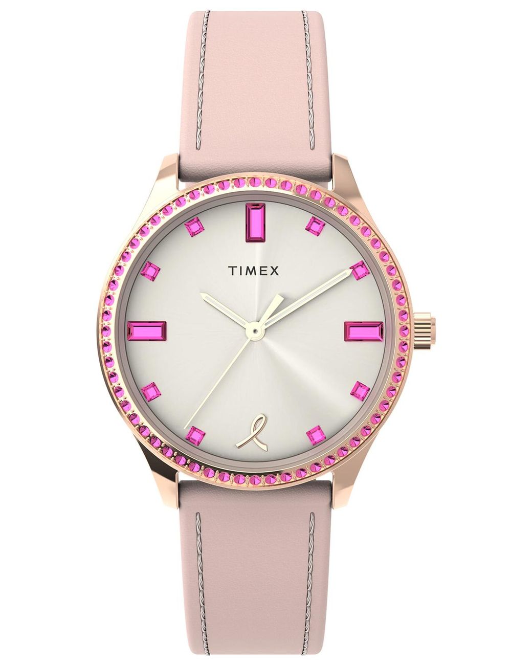 Timex Pink Dress X Bcrf Watch Tw2V95700 Leather (Archived)