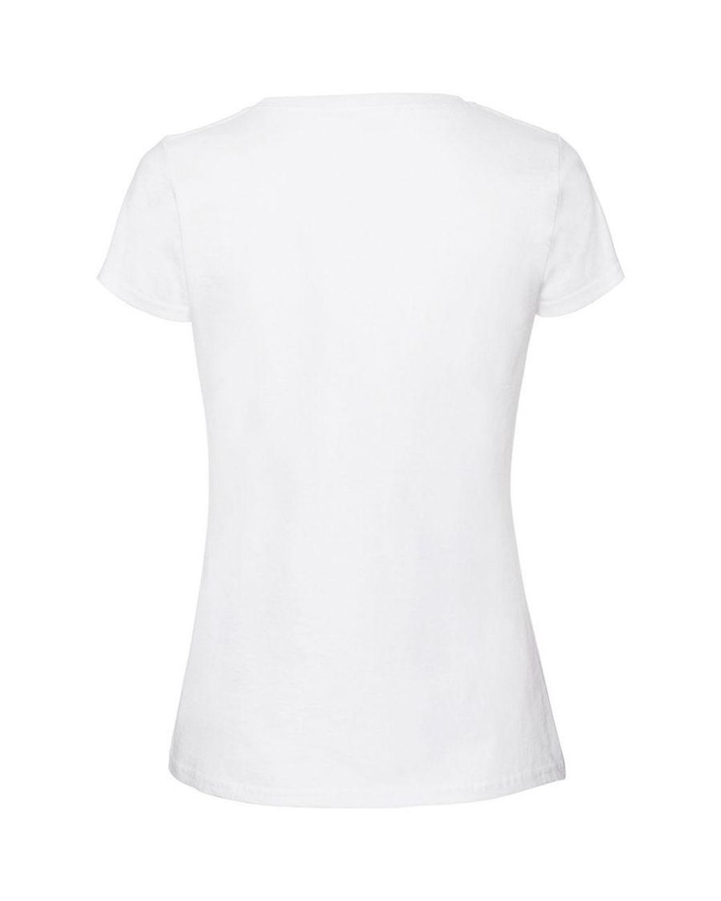 Fruit Of The Loom White Ladies Ringspun Premium T-Shirt (Snow)