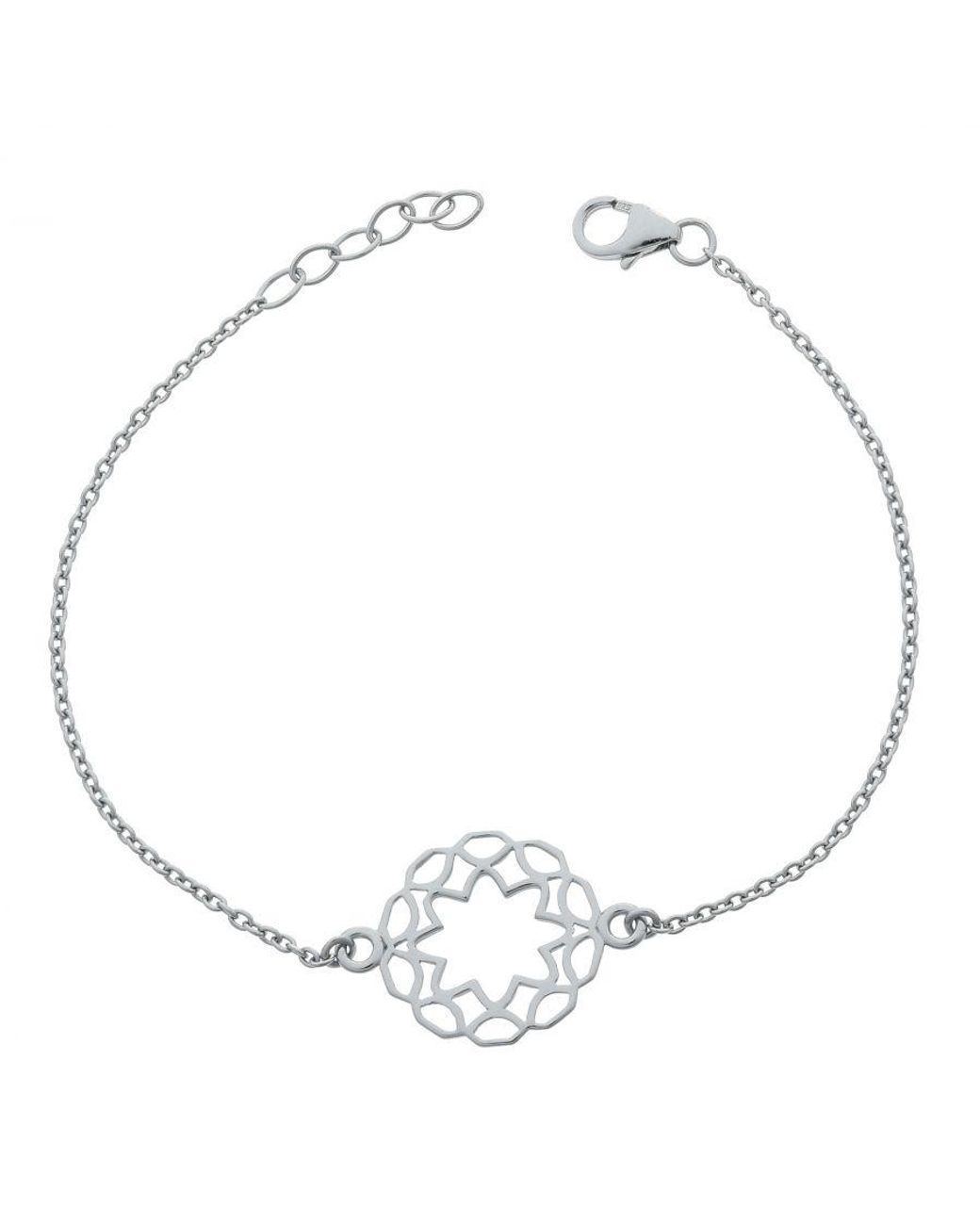 Orphelia White 'Jasmine' 925 Sterling Set: Bracelet + Earrings + Necklace