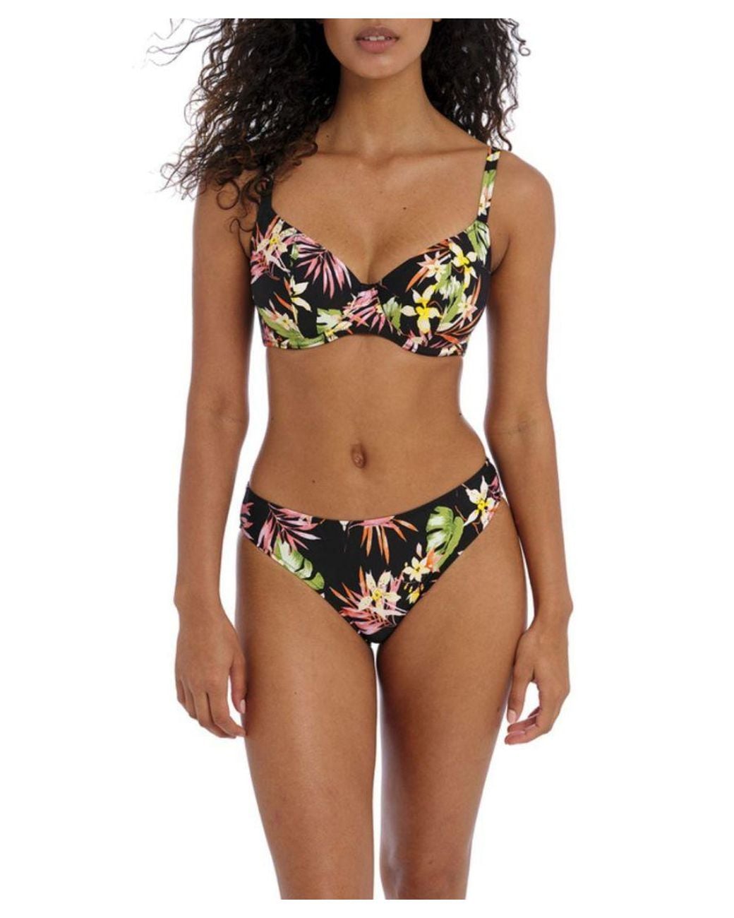 Freya Black Savanna Sunset Plunge Bikini Top